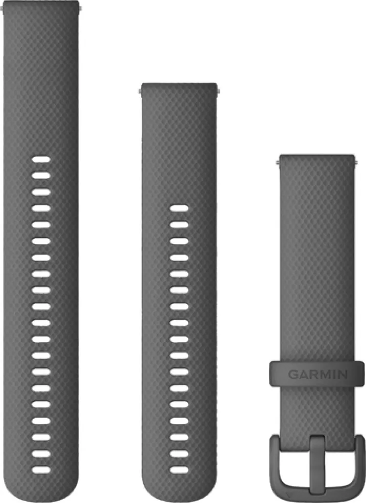 Bracelet Garmin silicone gris 20mm à changement rapide pour montre