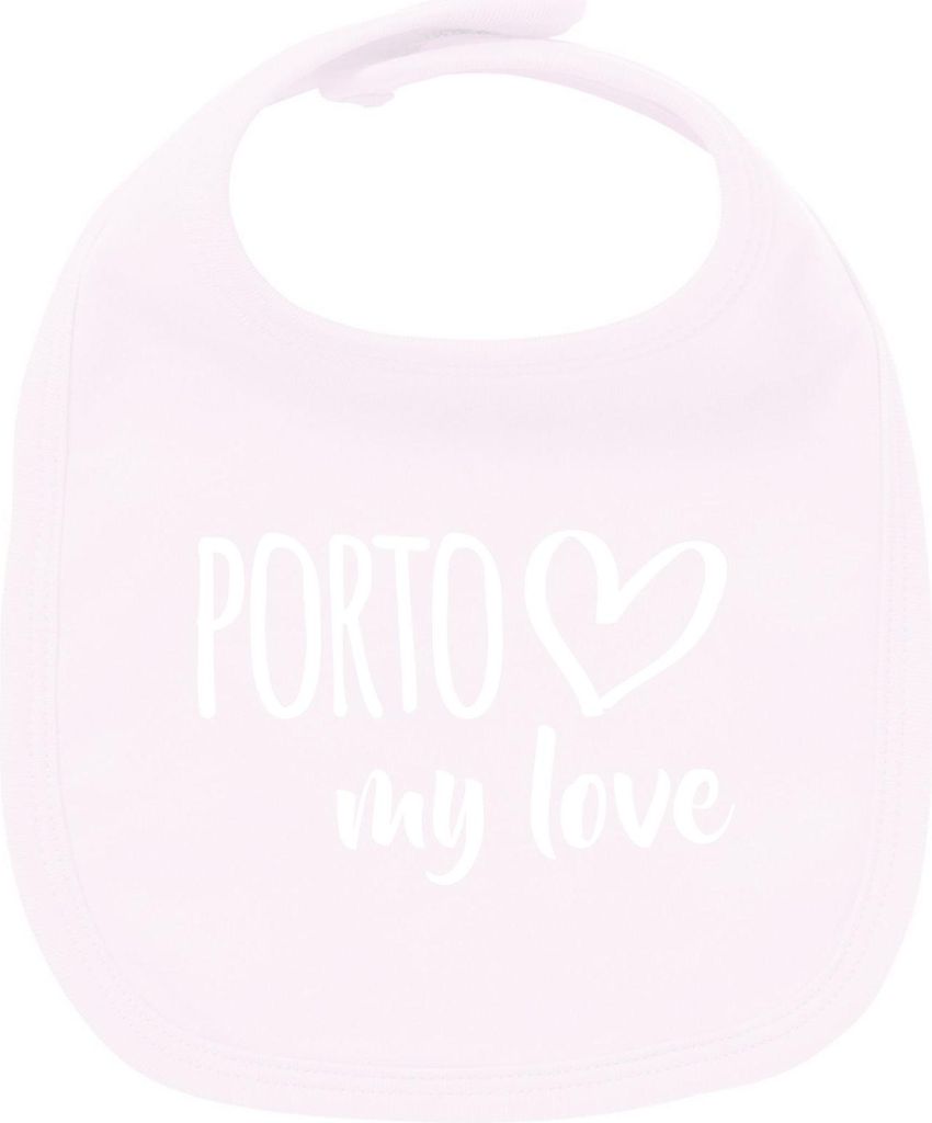 Huuraa Unisex Babylatz Porto my love Geschenk Babypink Baumwolle Porto Mitbringsel