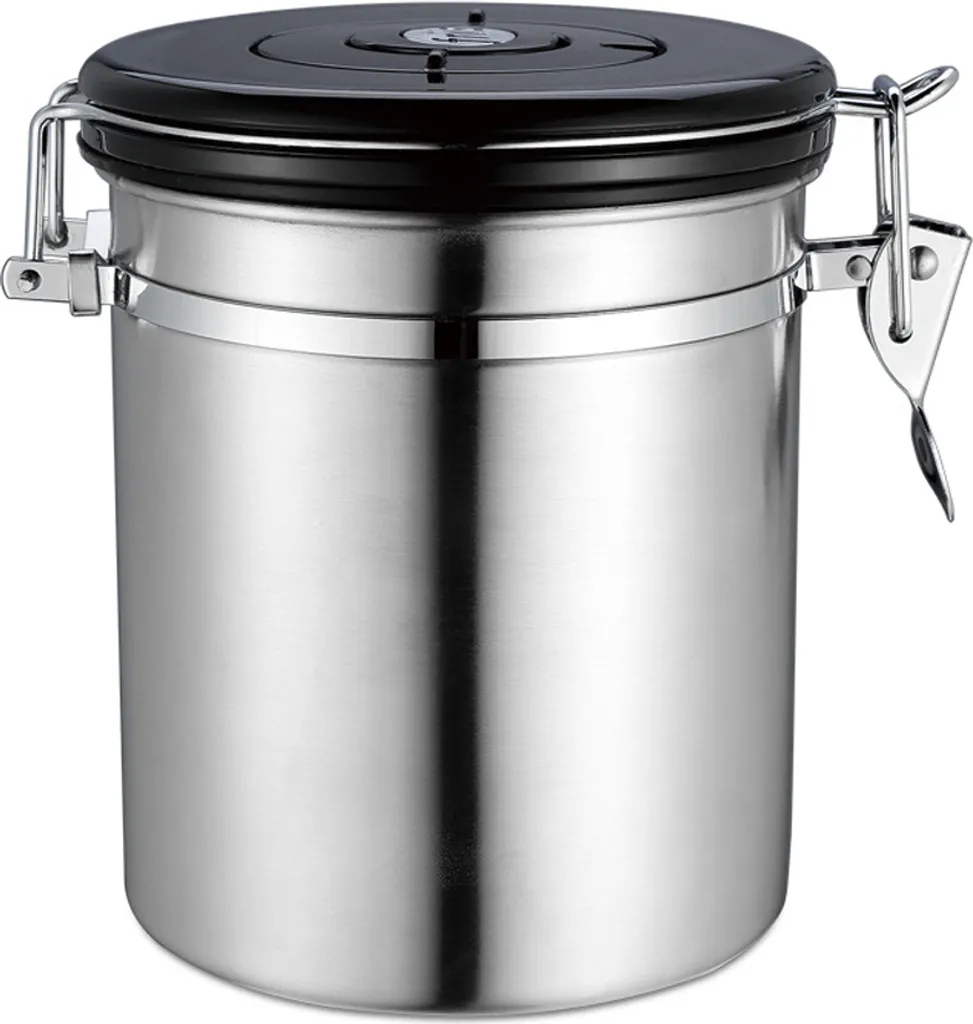 Bocal à café anti-humidité 1.8L en inox pour éviter le café éventé