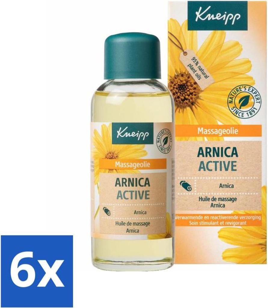 Kneipp - Massageöl - Arnika Aktiv - Für Muskeln & Gelenke - 100 ml - Vorteilspack - 6 Stücke