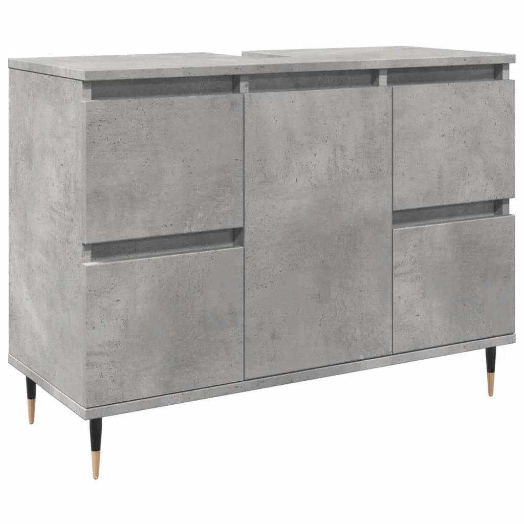 Mobile Bagno Sottolavabo 80cm Grigio Cemento | SYFAX™ Design Elegante