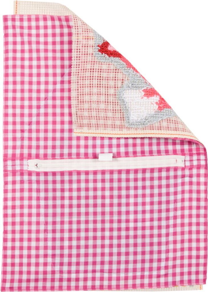 Vervaco Kissenrücken mit Reißverschluss - Rot kariert, 45x62 cm