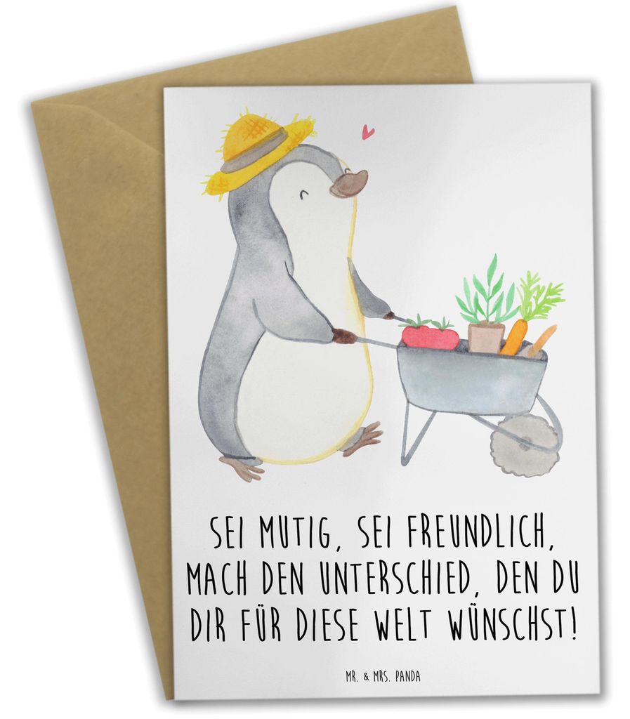 Mr. & Mrs. Panda Grußkarte Freundlichkeiten verbreiten - Weiß - Geschenk, glückwunschkarten, Zuversicht, einladungskarten, den du dir für diese...