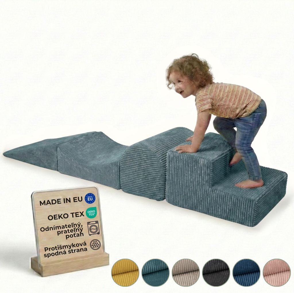 Pillows24 – Penové stavebné kocky pre deti z manšestru | Obrázok produktu 