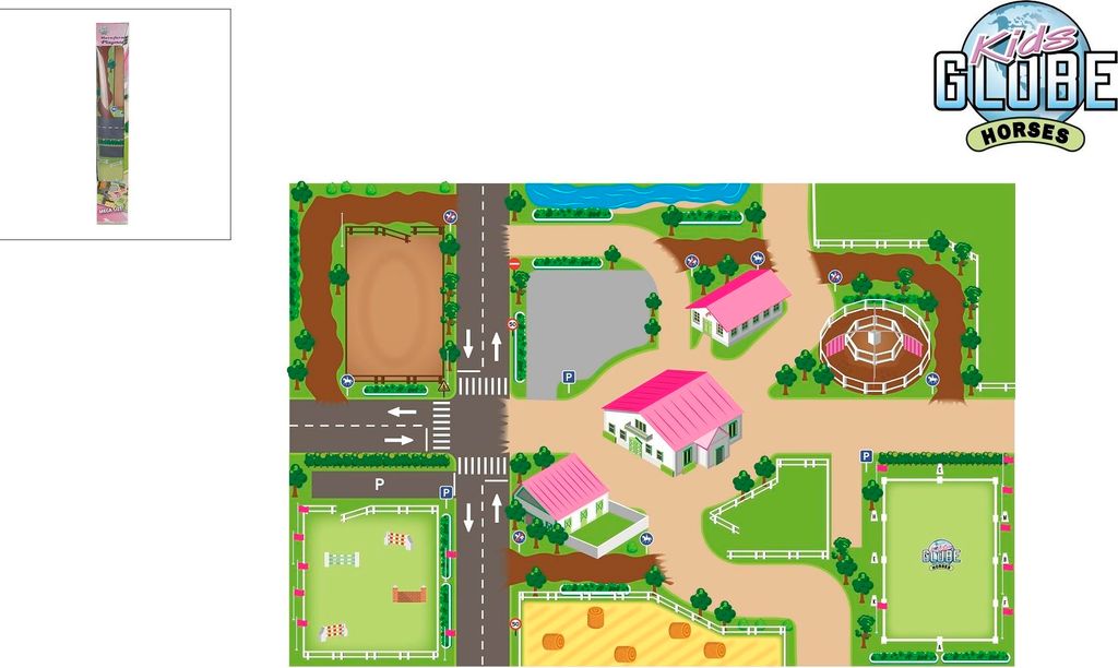 Kids Globe Spielteppich Reitschule XXL 100 x 150 cm Produktbild 