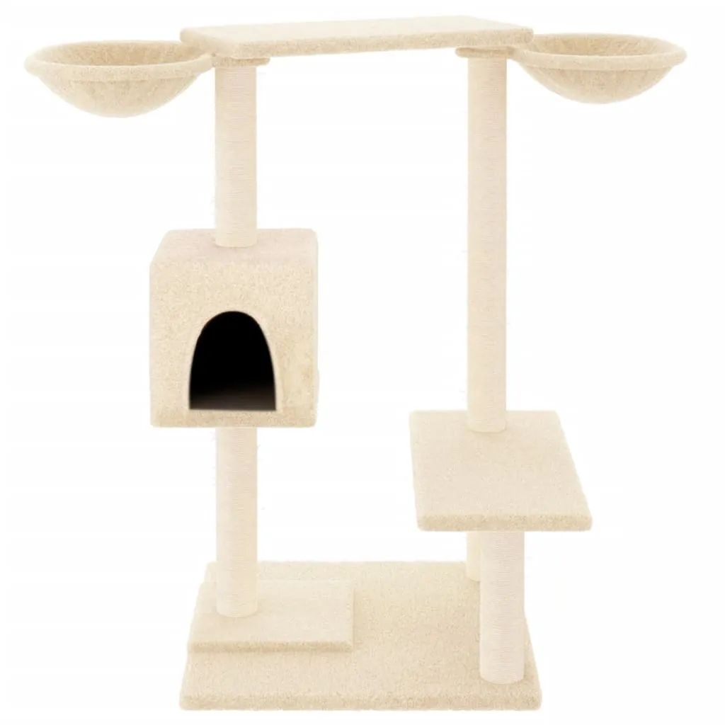 Tiragraffi Gatto Crema 82 cm - Graffiatoio Robusto e Accogliente - 3