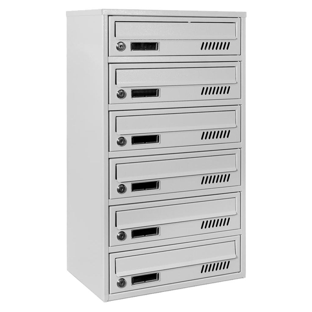 Systém poštových schránok 6-postbox GLM Euro Grey RAL 7035 Obrázok produktu 