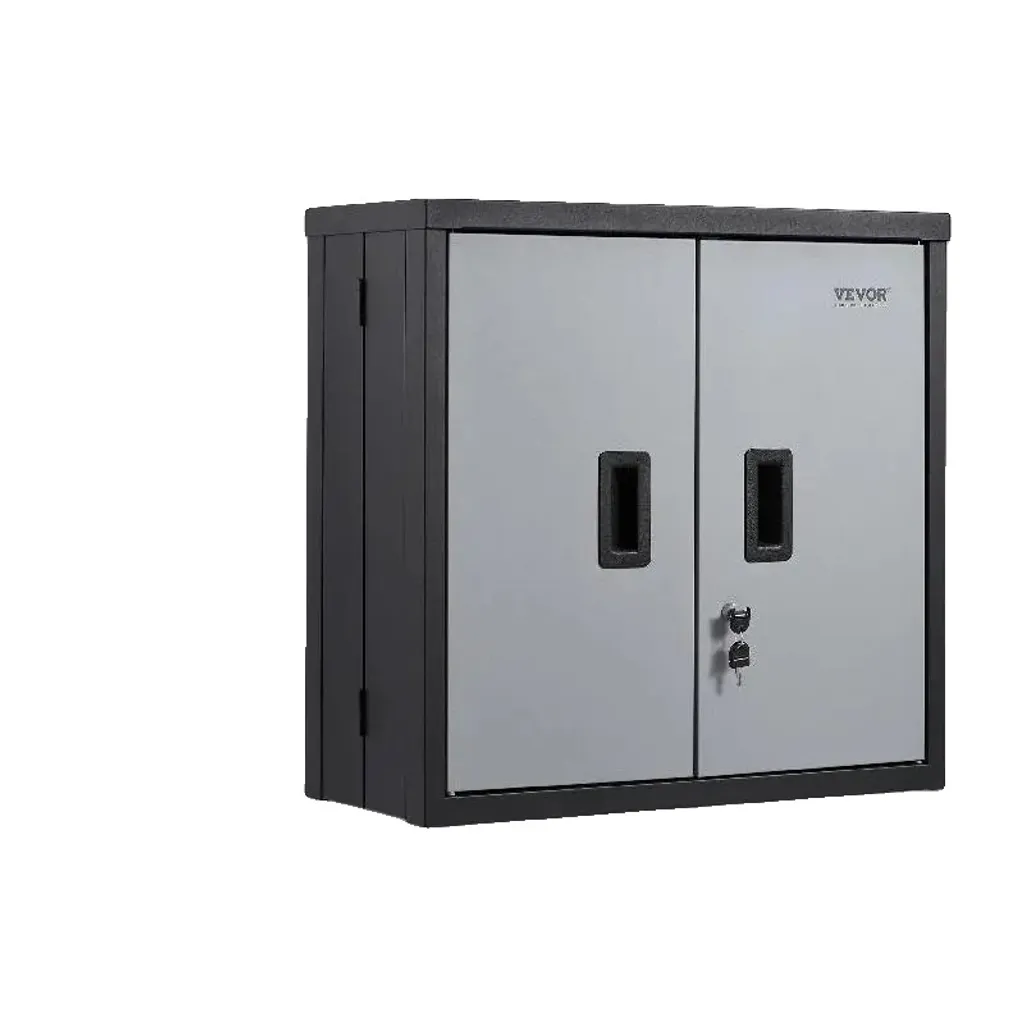 Armoire murale gain de place noire, solution de rangement rabattable