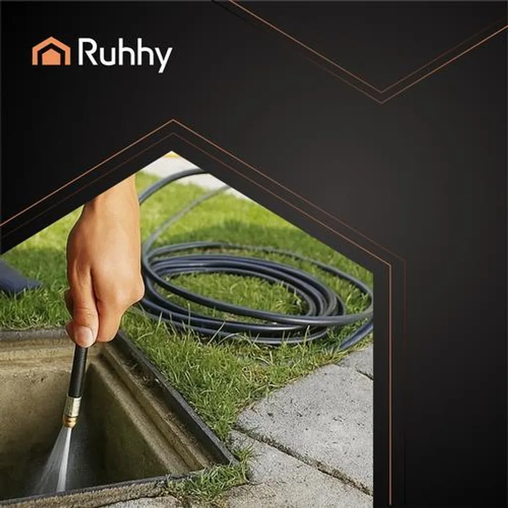 Ruhhy 26133 Tubo flessibile per la pulizia dei tubi con adattatore 20 m