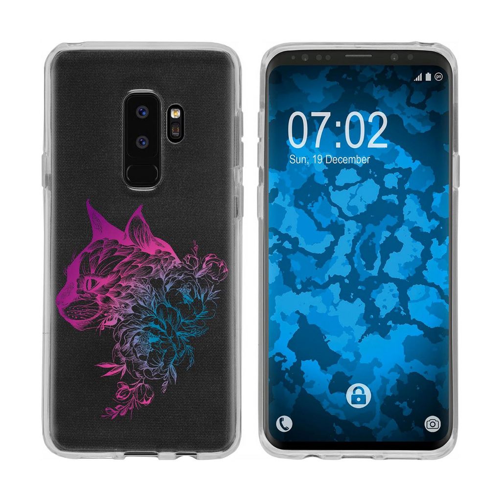 PhoneNatic Case kompatibel mit Samsung Galaxy S9 Silikon-Hülle Floral Fuchs M2-6