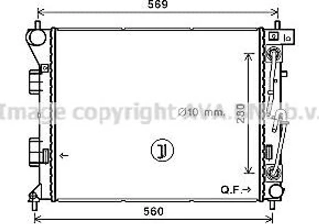 Radiateur Moteur AVA HY2351 pour i30 et Ceed - OE 25310A5850 Qualité