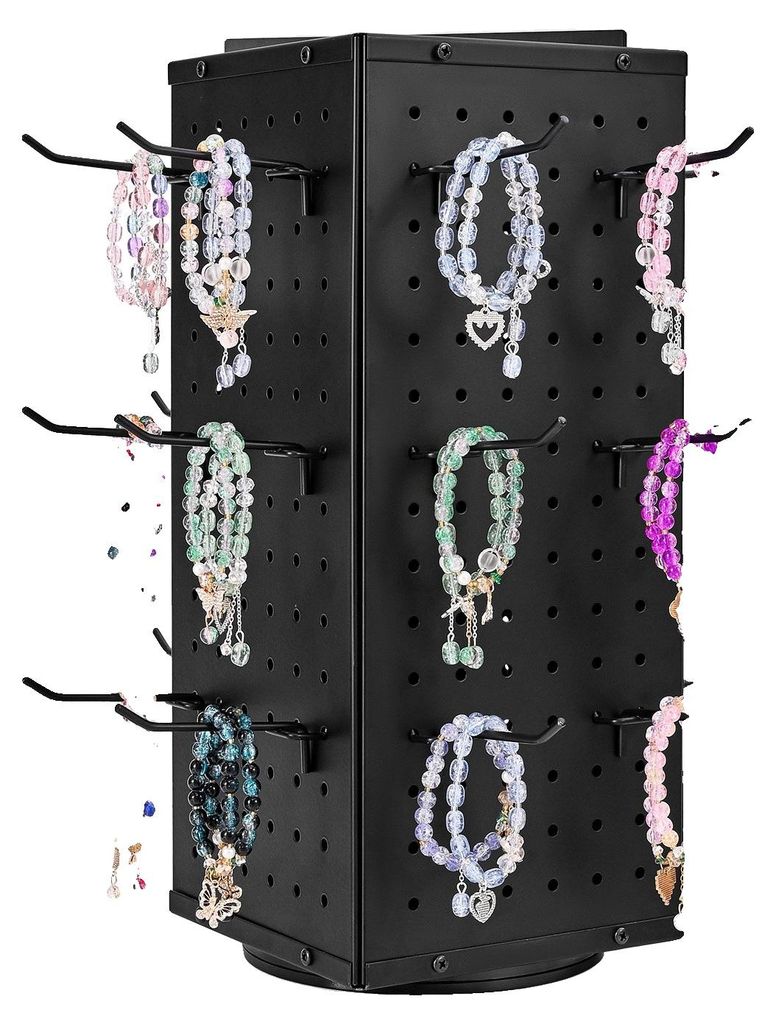 VEVOR Otočný stojan s 24 háčikmi, 188x188x520 mm, oceľ Obrázok produktu 