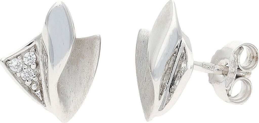 JuwelmaLux Ohrstecker 925/000 Sterling Silber mit synth Zirkonia JL30-06-3042