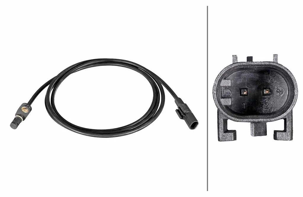 Capteur de vitesse de roue HELLA 2 pôles pour VW CRAFTER câble 1.742 mm - 5