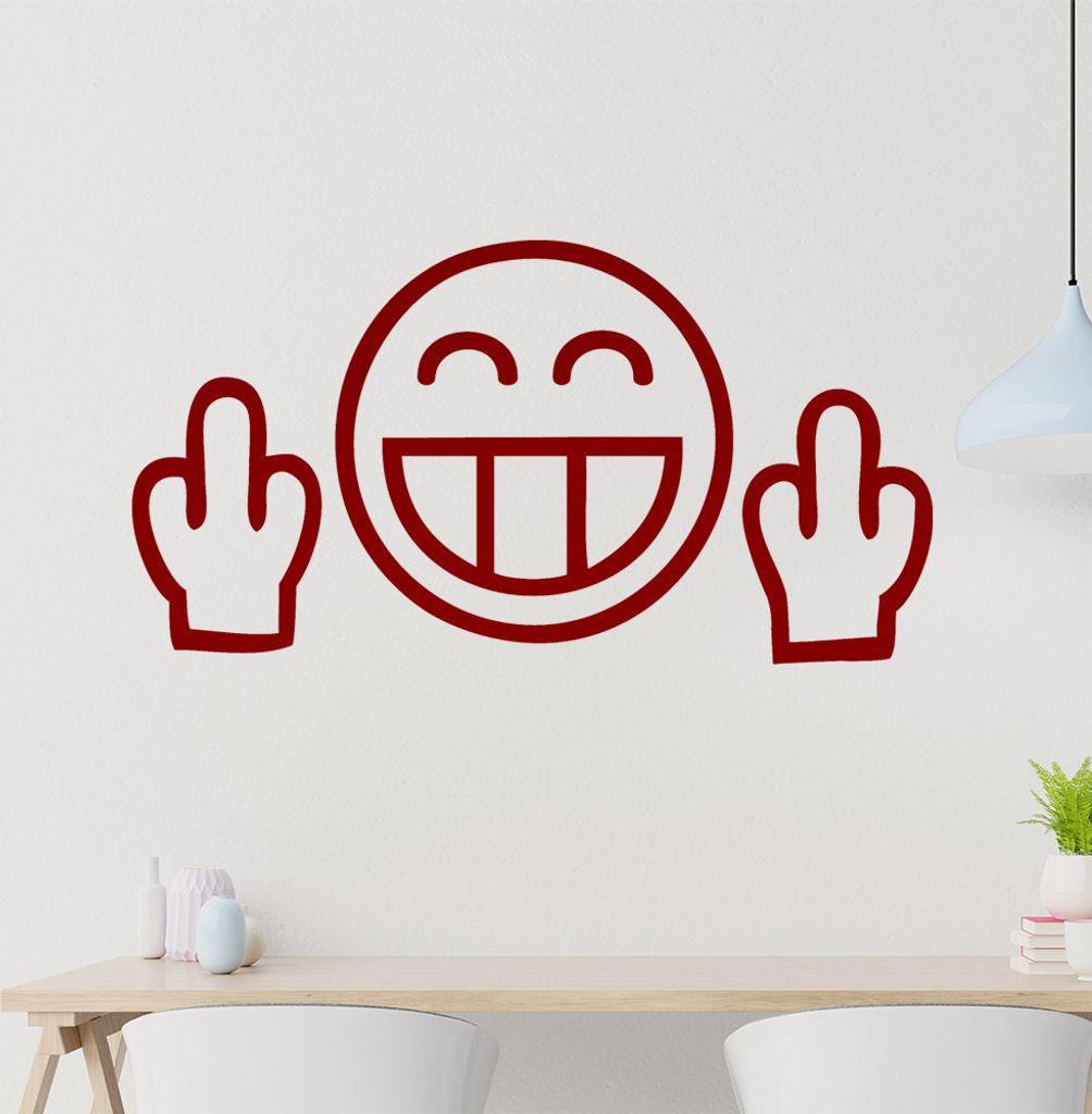 Fuck You Wandtattoo in 6 Größen - Wandaufkleber Wall Sticker - Dekoration, Küche, Wohnzimmer, Schlafzimmer, Badezimmer