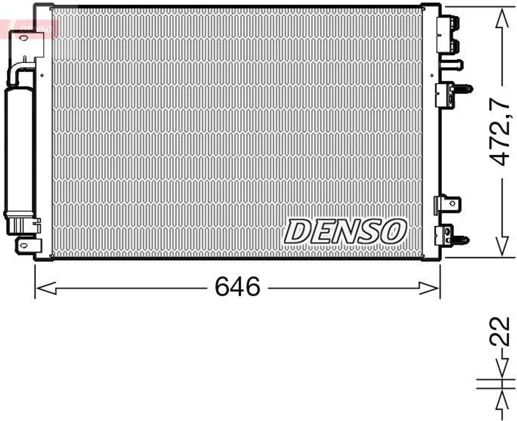 DENSO DCN13022 - OE 68050127AA Klimakondensator mit Trockner für 300 C (LE, LX)