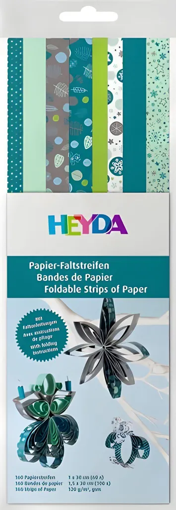 Bandes pliantes Noël Heyda pour réussir vos étoiles de papier sans pli