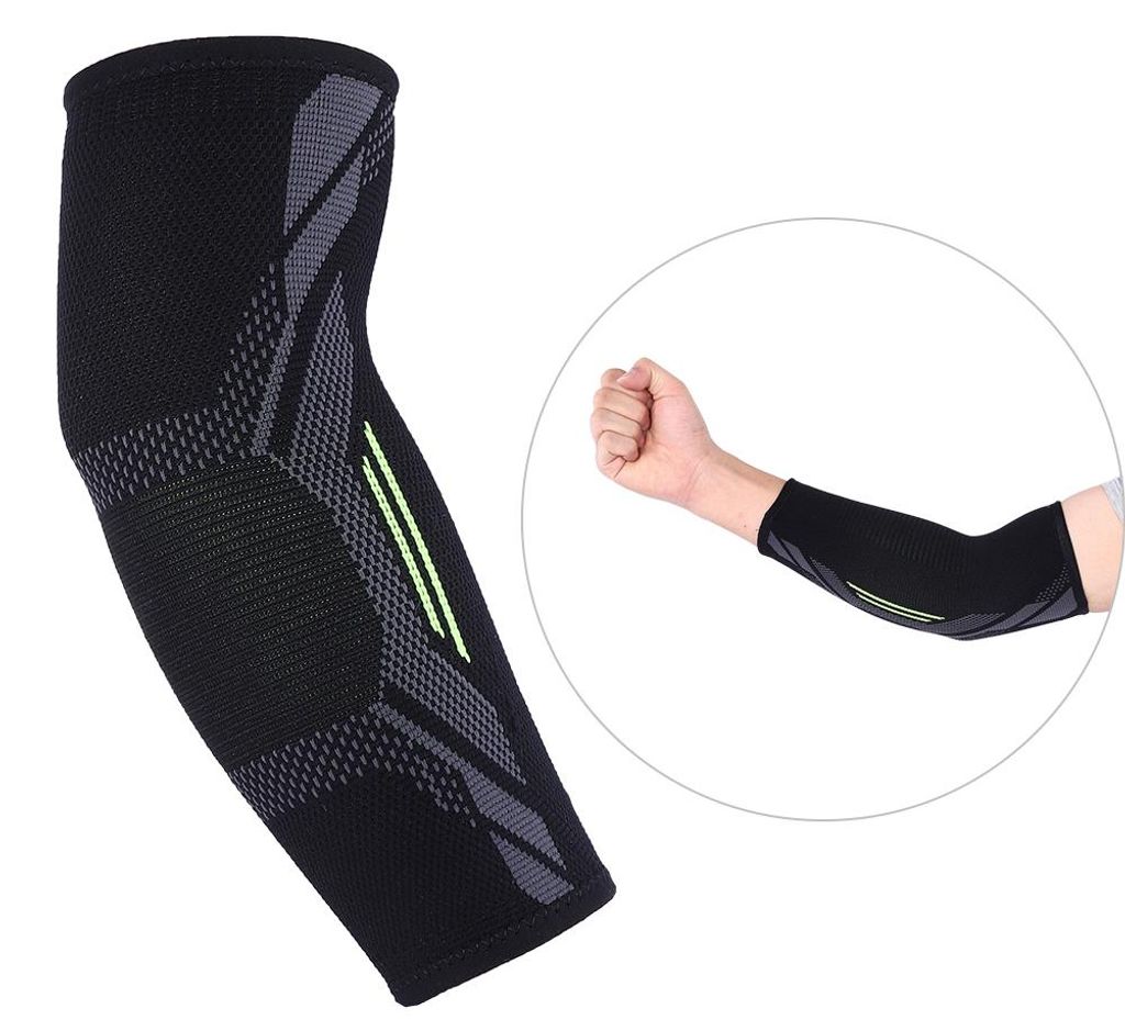 1pc Schwarz Unisex Sport Ellenbogen Unterstützung Brace Schutz Schutz Arm Hülse L