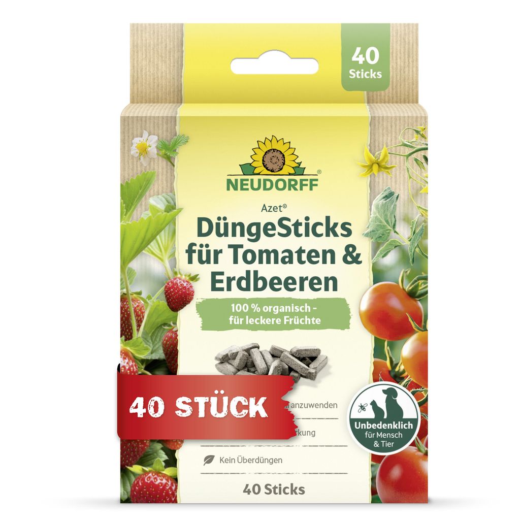 Neudorff Azet DüngeSticks für Tomaten und Erdbeeren 40 Produktbild 