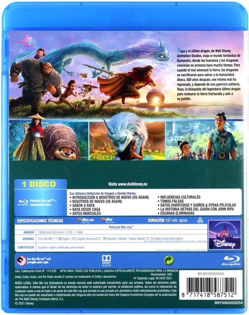 Raya et le dernier dragon Blu-ray Edition Originale Qualité Image HD - 2