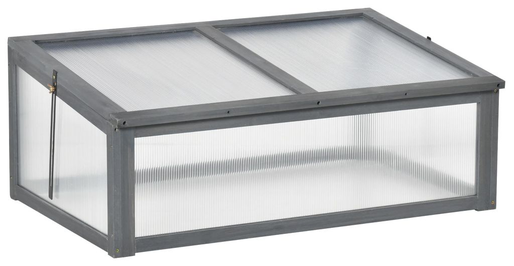 Outsunny, vroege kas van hout, mini-kas 100 x 65 x 40 cm, Productafbeelding 