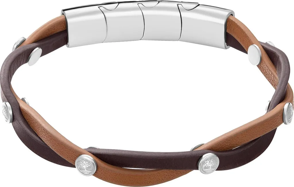 Bracelet en cuir marron pour homme Timberland accessoire de mode chic