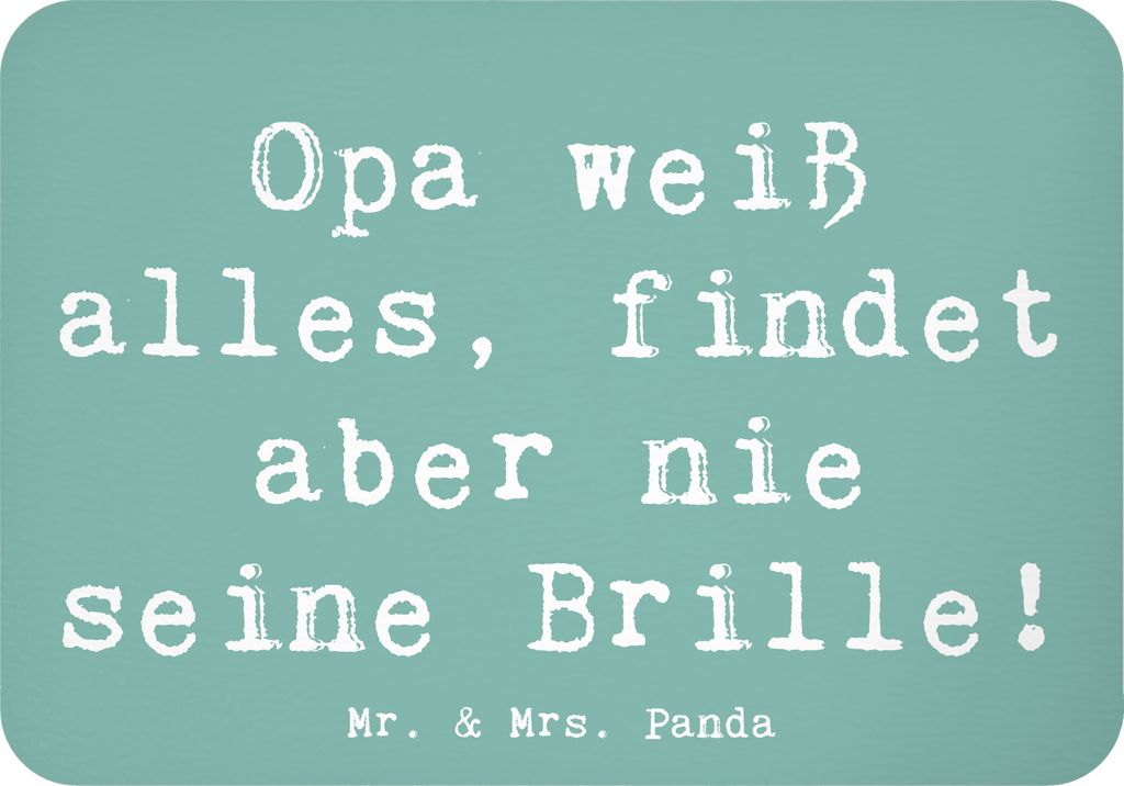 Mr. & Mrs. Panda magnet Spruch Opa Wissen - Meeresbrise - Geschenk, whiteboardmagnet, Familie, Notizhalter, küchenmagnet, Kühlschrankmagnet, Gro...
