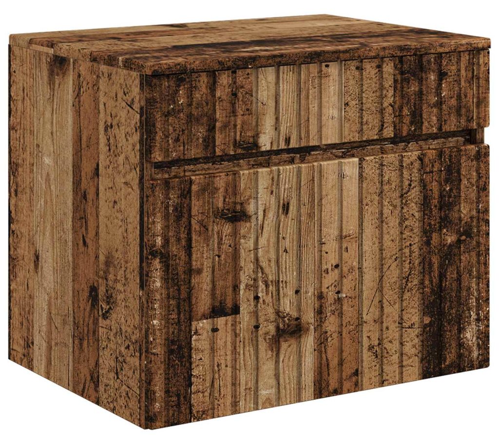 Wandmontierter Badezimmerschrank Altholz 59 x 44,5 x 50 cm
