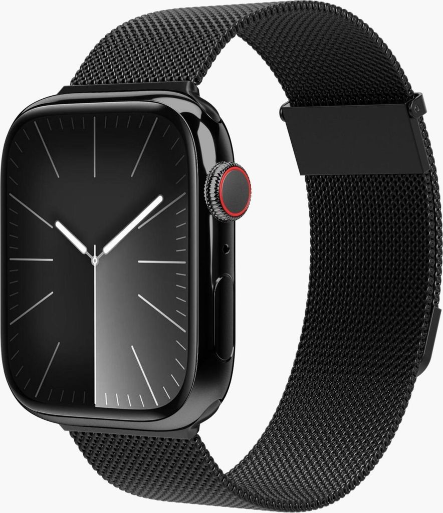 Watch Strap - Milanese Loop 2 - Armband für Apple Watch 44 / 45 / 46 / 49 mm, Black Armband