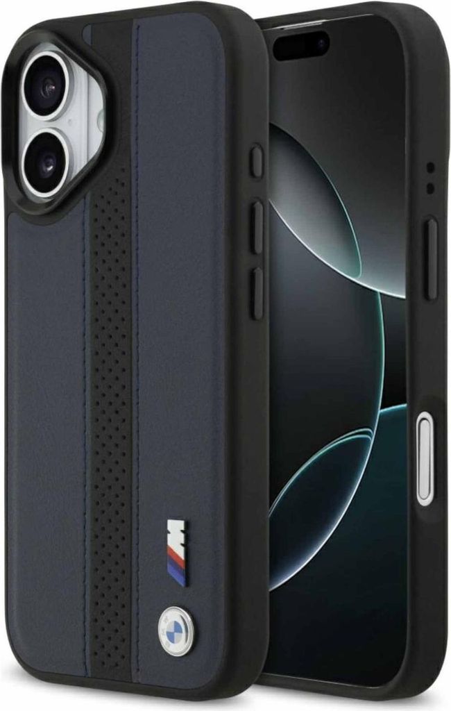 BMW Apple M Perforated Stripe Logo MagSafe iPhone 17 Schutzhülle Blau