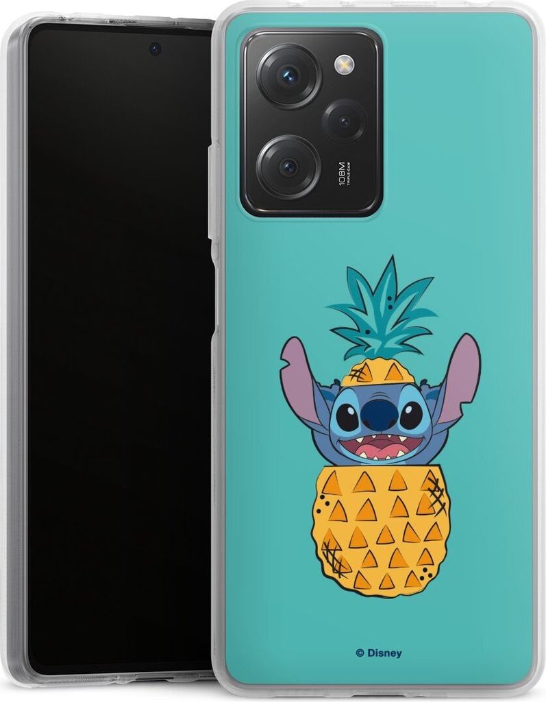 DeinDesign Handyhülle für Xiaomi Poco X5 Pro Silikon Hülle Case Smartphone Schutzhülle Ananas Disney Lilo & Stitch