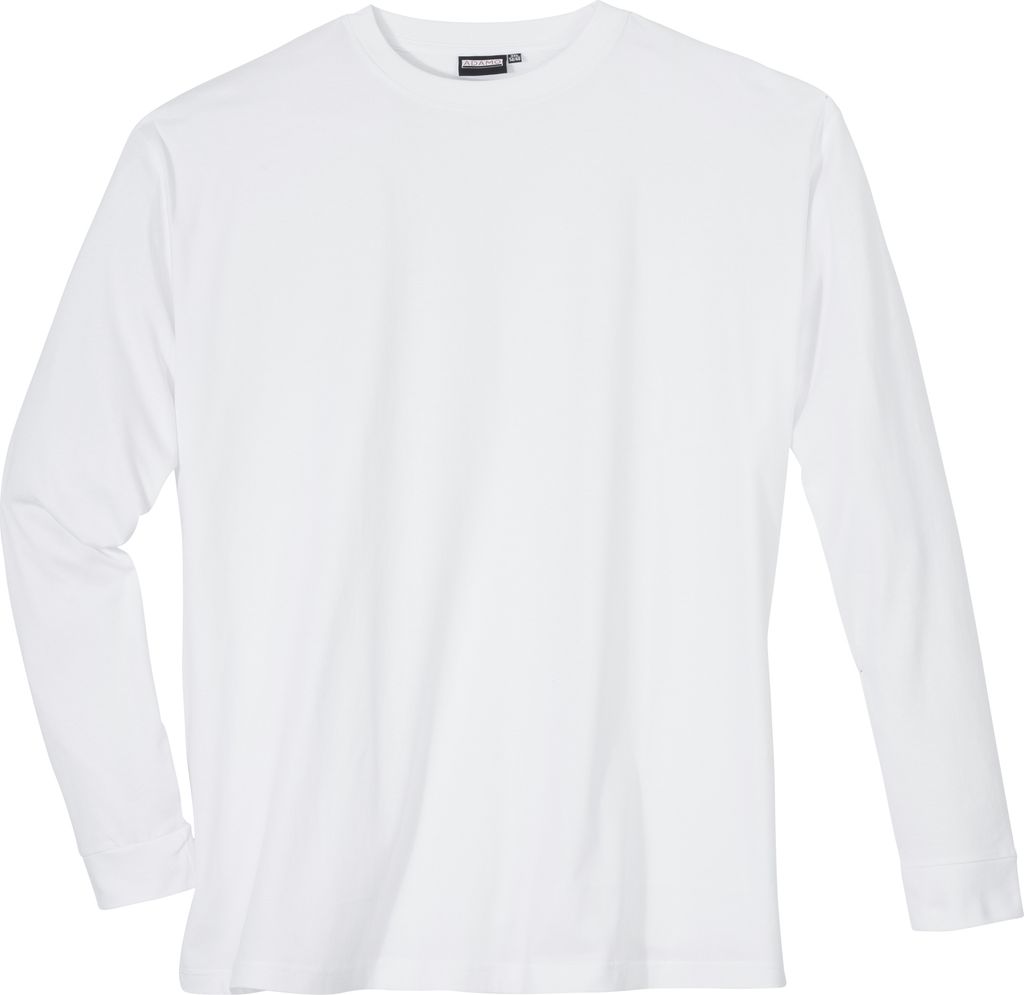 Adamo Langarmshirt große Größen weiß