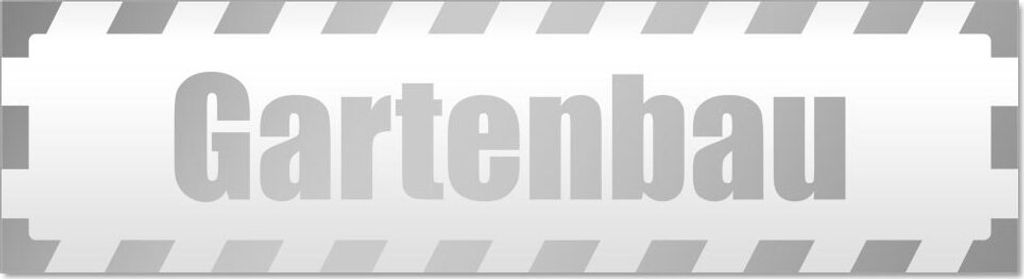 Gartenbau gestreift Magnetschild Schild magnetisch