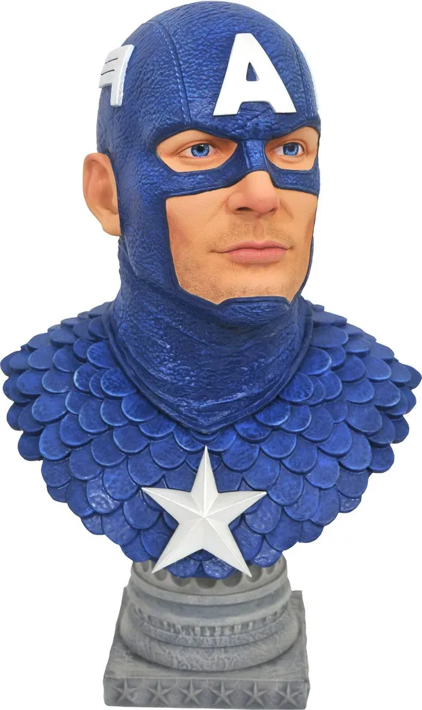 Buste Résine Captain America Legends in 3D 25cm Détails Premium 1/2