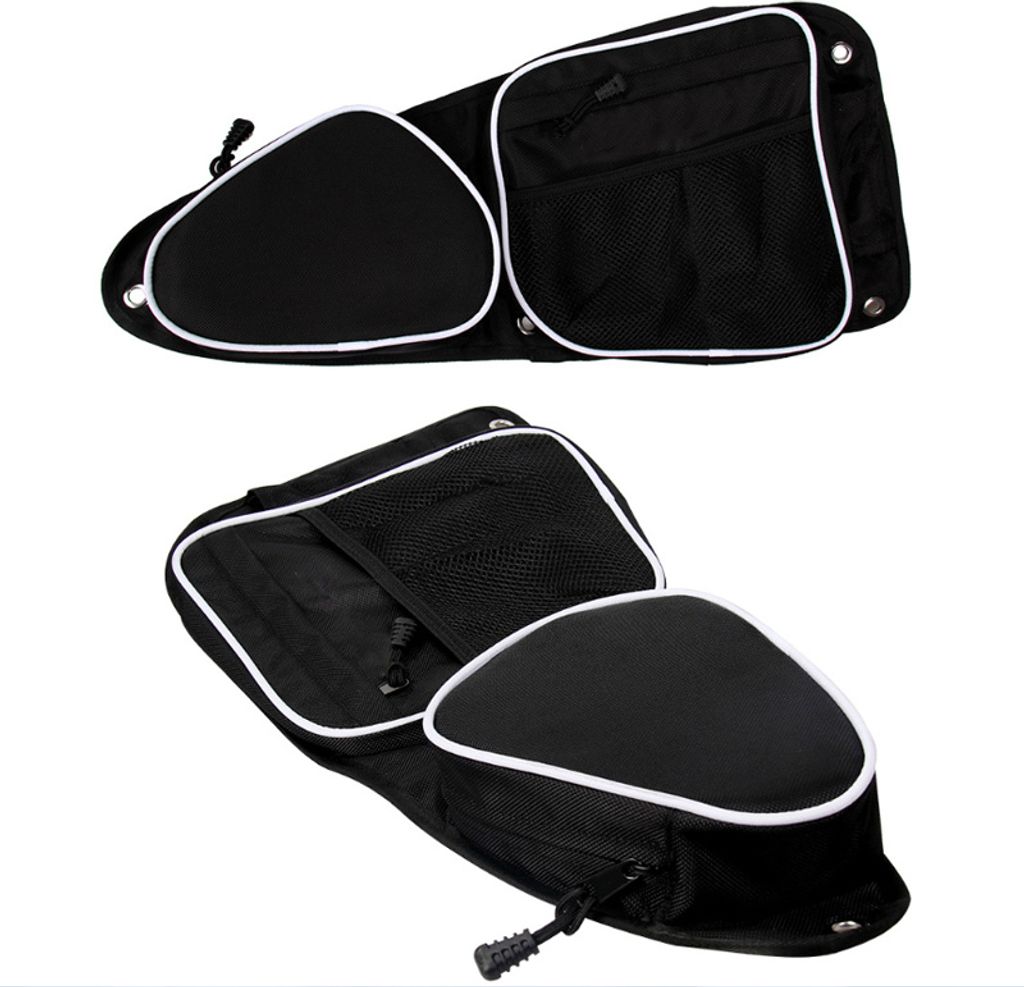Motorrad Side Door Aufbewahrungstaschen Kniepolster für Polaris RZR XP 1000 900XC S900 2014-2020 - Weiß