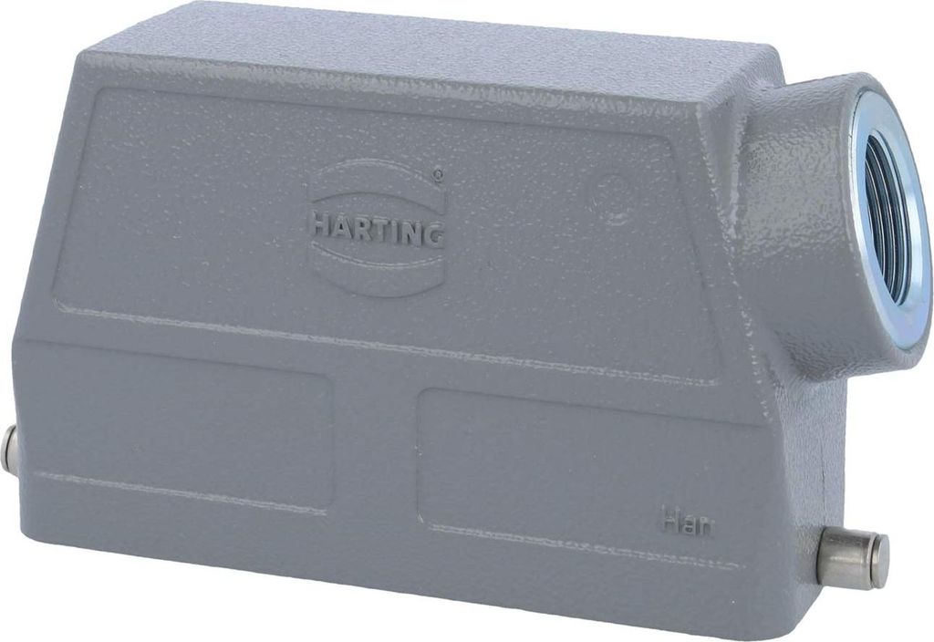 HARTING Han 24B Tüllengehäuse hoch, 1xM25 seitlicher Kabelabgang, für 1 Bügel (am Unterteil) Verschraubung M25