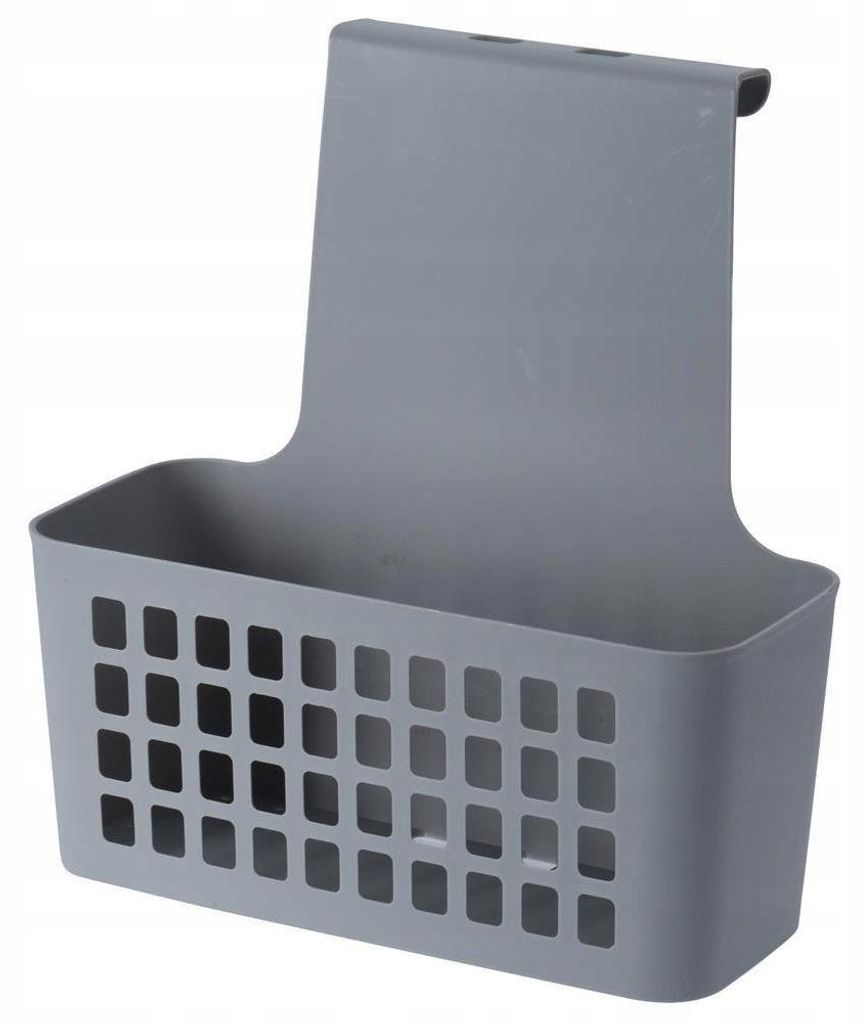 Koszyk na drzwi plastikowy szary 23,5x10x24 cm Zdjęcie produktu 