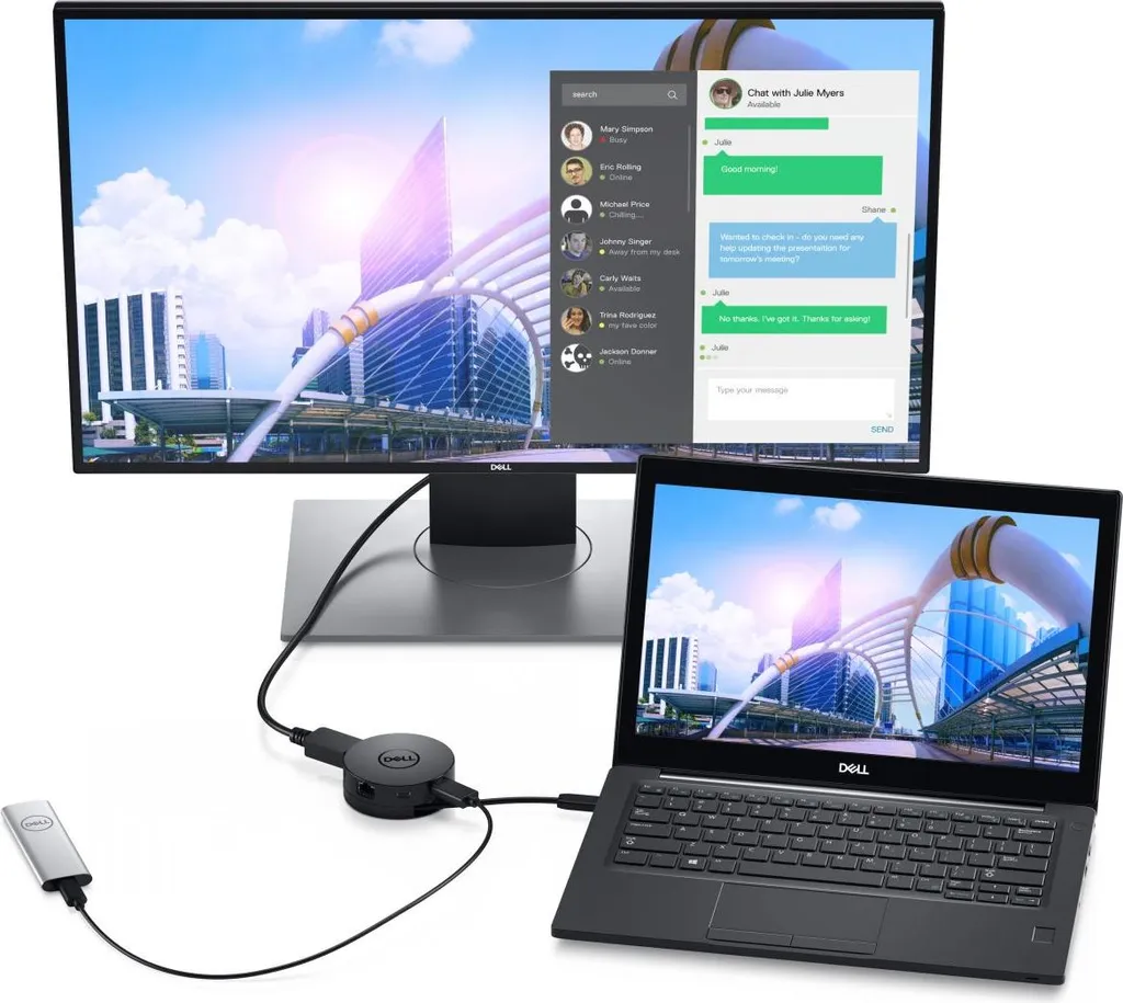 Adaptateur Dell DA-300 USB-C Mobile Adapter 6-en-1 Compact Noir - 10