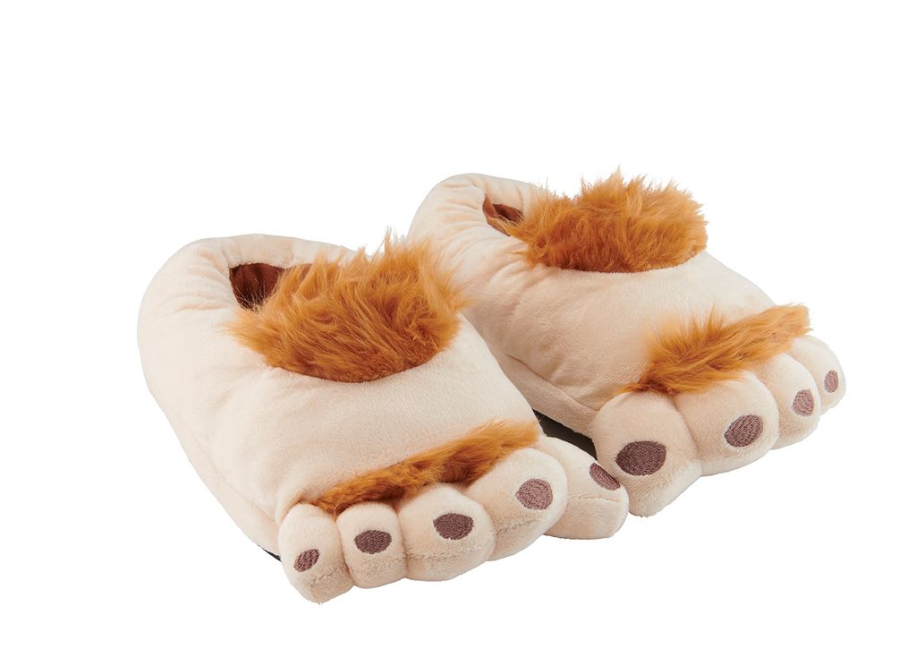 3D Halflinger Hobbit Füße Slipper Plüsch Pantoffeln Produktbild 