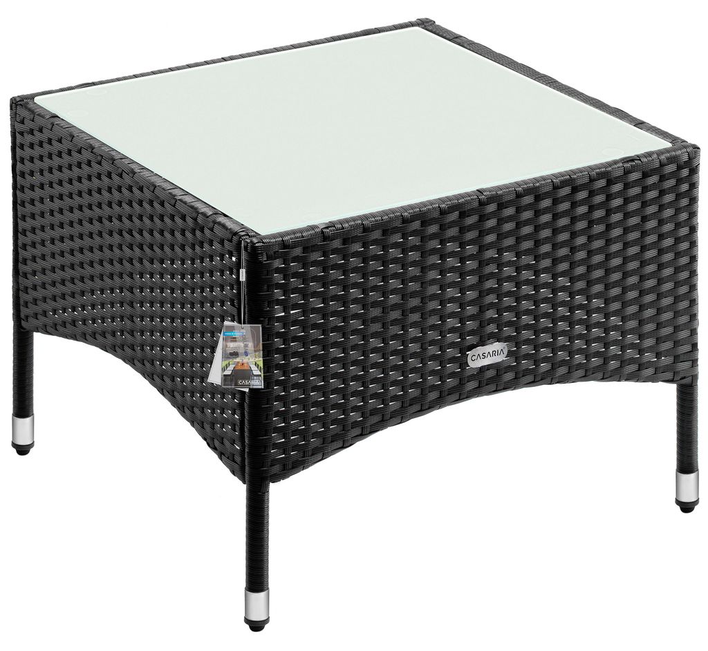 CASARIA® Polyrattan Beistelltisch 58x58x42 cm Produktbild 