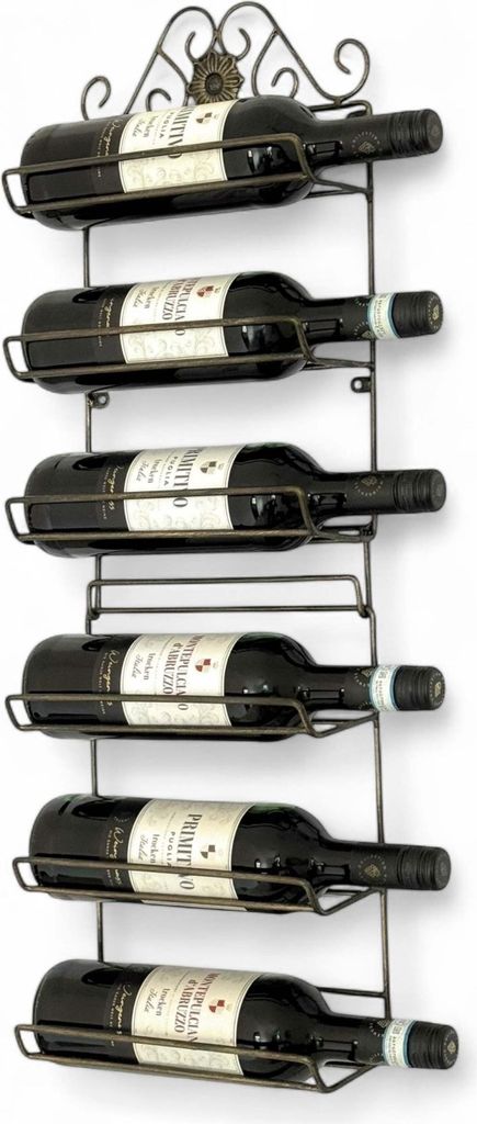 DanDiBo Weinregal Wand Metall Schwarz 240404 Flaschenregal Schmal Wandmontage Wine Rack Weinflaschenhalter Weinhalter Flaschenhalter