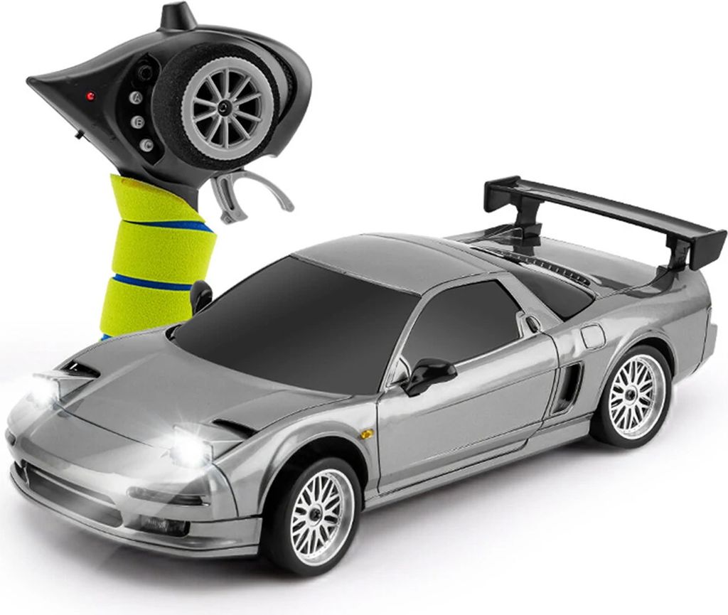 Ferngesteuertes Auto, 2,4 GHz elektrisches Driftfahrzeug-Spielzeug mit Gyroskop, LED-Leuchten, Geschenke fuer Kinder, Jungen und Maedchen