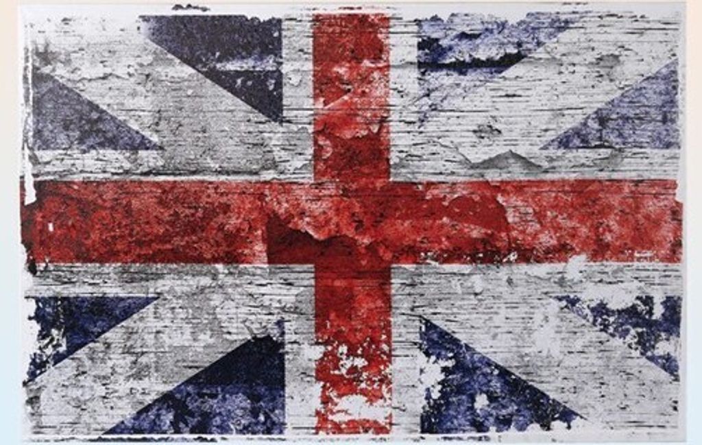 Bild Union Jack Vintage Look britische Flagge England ca. 40 x 60 cm