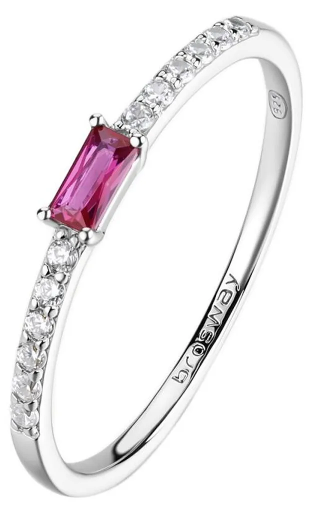 Bague de soirée en argent zircons rouges FPR143 - Bijou chic taille 50