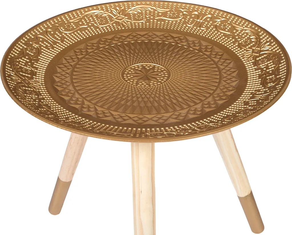 Table Mirage Dorée Luxury - Structure géométrique et finition miroir