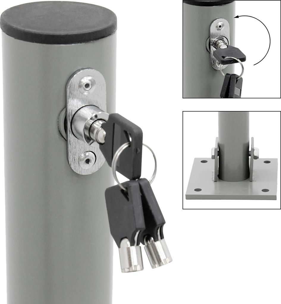 ECD Germany 4x Parkplatzsperre klappbar, rund, 71 cm, 3 Produktbild 4