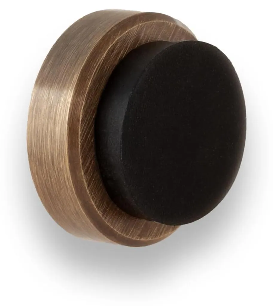 Protège-mur pour poignée de porte, butoir laiton adhésif Ø 24 x 14 mm