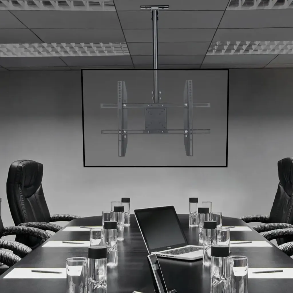 Support TV plafond pour éviter les reflets et optimiser l'espace noir - 2