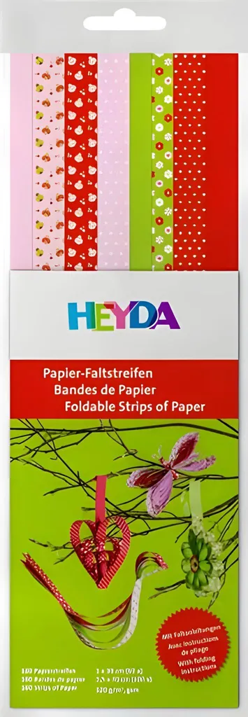 Heyda 204875660 Jeu de bandes pliantes Spring rouge rose vert 1x30cm