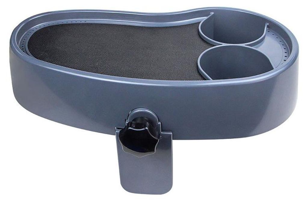 Whirlpool Tablett verstellbar marineblau – 2 Getränkehalter für 5-19cm Wandstärke rutschfest | Für Getränke Handy Handtuch